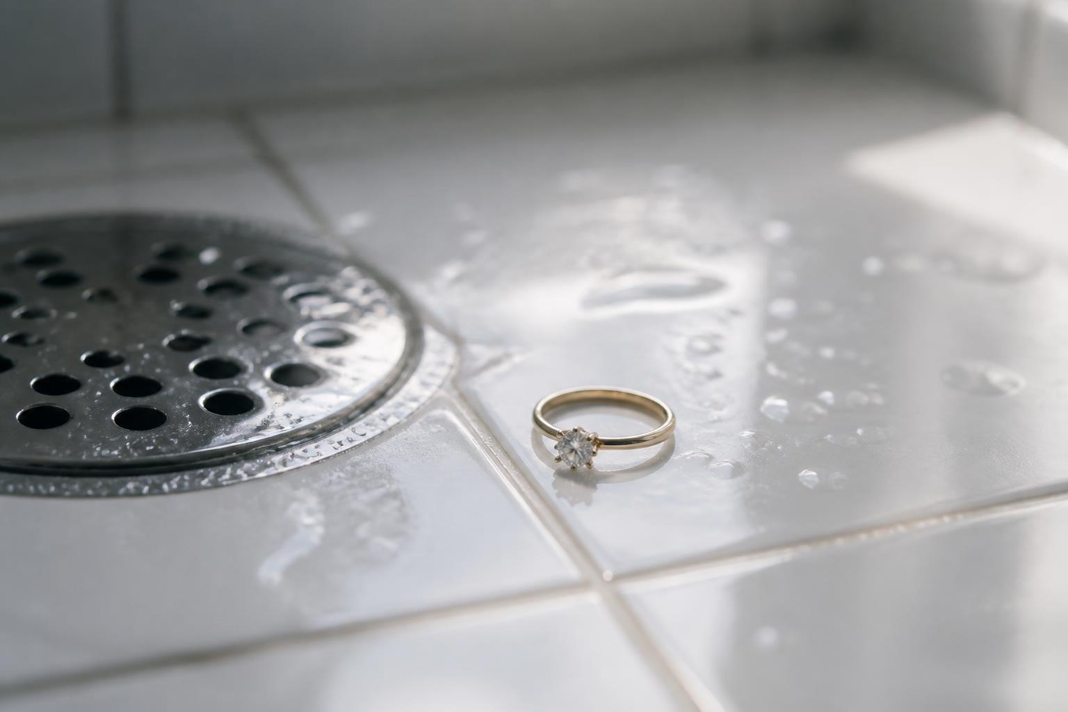 A diamond ring returns thirteen years after it was flushed away