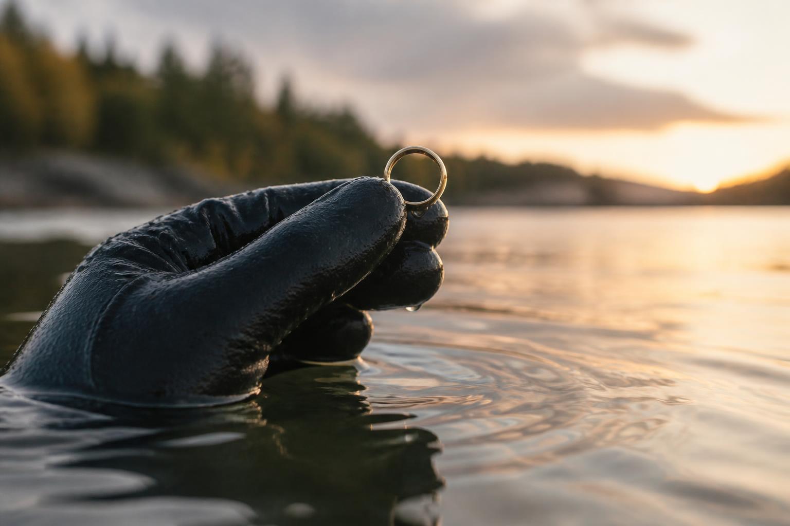 A wedding ring returns home after five years beneath a lake