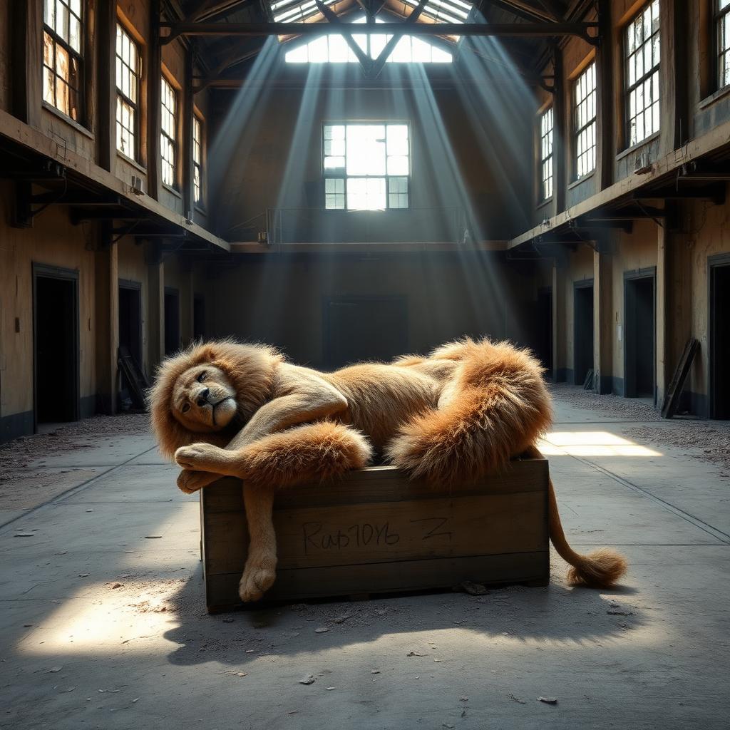 The Lion in the Abandoned Building