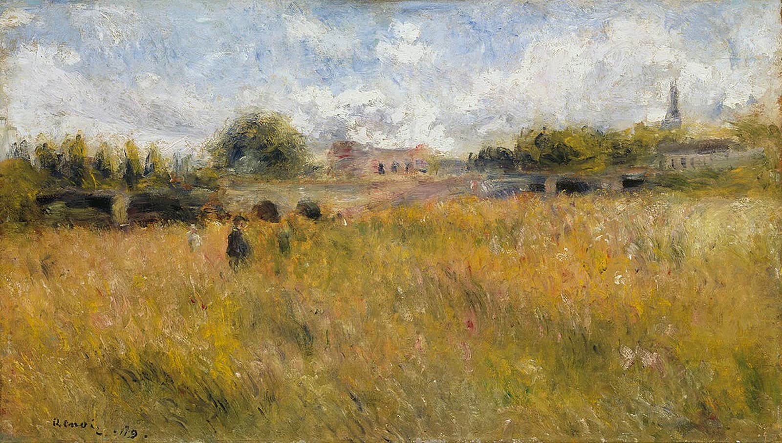 Pierre-Auguste Renoir, Paysage bords de Seine, oil on canvas.