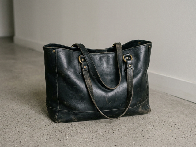 Lost: Lost black leather tote — Tokyo